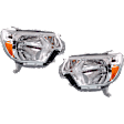 2014 Toyota Tacoma - Driver and Passenger Side Halogen Headlight, With bulb(s), Type 1, OE Replacement