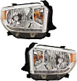 Driver and Passenger Side Headlights, with Bulbs, Halogen, with Automatic Leveling Headlights with LED Running Lights