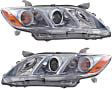 2007-2009 Toyota Camry - Driver and Passenger Side Headlights, with Bulbs, Halogen, USA Built Vehicle