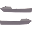 Driver and Passenger Side Headlight Fillers, Primed