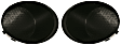 Fog Light Cover - Front, Driver and Passenger Side, Black