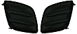 Front, Driver and Passenger Side Fog Light Cover, Black