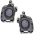 Fog Light Cover - Front, Driver and Passenger Side, Black