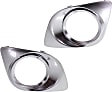 Front, Driver and Passenger Side Fog Light Trims, Chrome