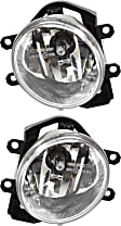Front, Driver and Passenger Side Halogen Fog Light, With bulb(s)