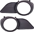 Front, Driver and Passenger Side Fog Light Trims, Black, For Models Without Park Distance Control Sensor