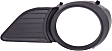 Front, Driver and Passenger Side Fog Light Trims, Black, For Models Without Park Distance Control Sensor