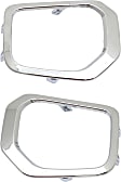 Front, Driver and Passenger Side Fog Light Trims, Chrome