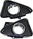 Front, Driver and Passenger Side Fog Light Trims, Textured Black, with Chrome Trim, Hybrid LE+/Hybrid Limited/Hybrid XLE/LE/Limited/Platinum Models