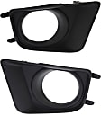 Front, Driver and Passenger Side Fog Light Trims, Primed, without Chrome Bezel