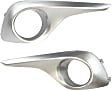 Front, Driver and Passenger Side Fog Light Trims, Silver