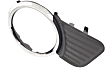 Front, Driver and Passenger Side Fog Light Trims, Black and Chrome, For Models With Park Distance Control Sensor