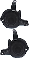 Fog Light Cover - Front, Driver and Passenger Side, Black