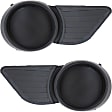 Fog Light Cover - Front, Driver and Passenger Side, Black