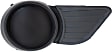 Fog Light Cover - Front, Driver and Passenger Side, Black