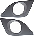 Front, Driver and Passenger Side Fog Light Trims, Textured Black