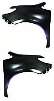 Front, Driver and Passenger Side Fenders, Without antenna hole on passenger side, CAPA CERTIFIED