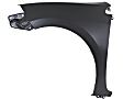 Front, Driver and Passenger Side Fenders, Without turn signal light hole, Sedan
