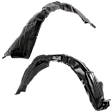 2011-2014 Toyota Sienna - Front, Driver and Passenger Side Fender Liners, without Insulation Foam, with Extension Sheet, Except SE Model