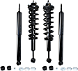 Front and Rear, Driver and Passenger Side Shock and Fully Loaded Strut