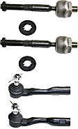Front, Driver and Passenger Side, Inner and Outer Tie Rod Ends
