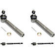 Front, Driver and Passenger Side, Inner and Outer Tie Rod End