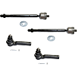 Front, Driver and Passenger Side, Inner and Outer Tie Rod Ends