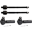 Front, Driver and Passenger Side, Inner and Outer Tie Rod End