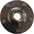 Front, Driver and Passenger Side Wheel Hub, 5 Lugs, With Bearing