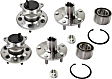 Front and Rear, Driver and Passenger Side Wheel Hub, 5 Lugs, With Bearing, With Sensor, 3.0L, 6Cyl