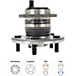 Front and Rear, Driver and Passenger Side Wheel Hub, 5 Lugs, With Bearing, With Sensor, 3.0L, 6Cyl