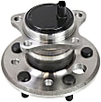 Front and Rear, Driver and Passenger Side Wheel Hub, 5 Lugs, With Bearing, With Sensor, 3.0L, 6Cyl