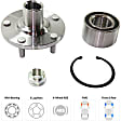 4-Wheel Set Front and Rear, Driver and Passenger Side Wheel Hubs and Wheel Bearings; With ABS tone ring, 3.0L Engine