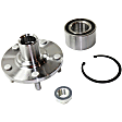 4-Wheel Set Front and Rear, Driver and Passenger Side Wheel Hubs and Wheel Bearings; With ABS tone ring, 3.0L Engine