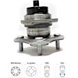 Rear, Driver and Passenger Side Wheel Hub, 4 Lugs, With Bearing, With Sensor, 1.5L, 4Cyl