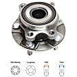 Front, Driver and Passenger Side Wheel Hub, 5 Lugs, With Bearing