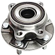 Front, Driver and Passenger Side Wheel Hub, 5 Lugs, With Bearing