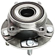 Front, Driver and Passenger Side Wheel Hub, 5 Lugs, With Bearing