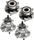 Front and Rear, Driver and Passenger Side Wheel Hub, 5 Lugs, With Bearing, FWD