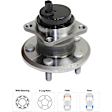 2010 Toyota Corolla - Front and Rear Wheel Hub, 5 Lugs, Front - Without Bearing; Rear - With Bearing, With Sensor