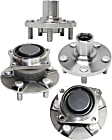 Front and Rear, Driver and Passenger Side Wheel Hub, 5 Lugs, Front - Without Bearing; Rear - With Bearing, 1.8L, 4Cyl