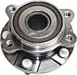 Front and Rear, Driver and Passenger Side Wheel Hub, 5 Lugs, With Bearing, With Sensor, 2.4L, 4Cyl