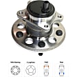2013 Toyota Camry SE - Front and Rear, Driver and Passenger Side Wheel Hub, 5 lugs, Front - Without Bearing; Rear - With Bearing