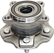 Front and Rear, Driver and Passenger Side Wheel Hub, 5 Lugs, Front - Without Bearing; Rear - With Bearing, AWD, 3.5L, 6Cyl