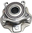 Front and Rear, Driver and Passenger Side Wheel Hub, 5 Lugs, Front - Without Bearing; Rear - With Bearing, AWD, 3.5L, 6Cyl