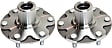 Front, Driver and Passenger Side Wheel Hub, 6 Lugs, Without Bearing, 4WD