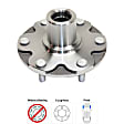 Front, Driver and Passenger Side Wheel Hub, 6 Lugs, Without Bearing, 4WD