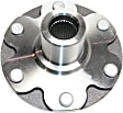 Front, Driver and Passenger Side Wheel Hub, 6 Lugs, Without Bearing, 4WD