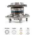 2008 Toyota Highlander - Rear Wheel Hub, AWD, 5 Lugs, With Bearing