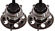 2-Wheel Set Rear, Driver and Passenger Side Wheel Hubs, With Bearing, With Sensor, FWD, 4-Wheel ABS